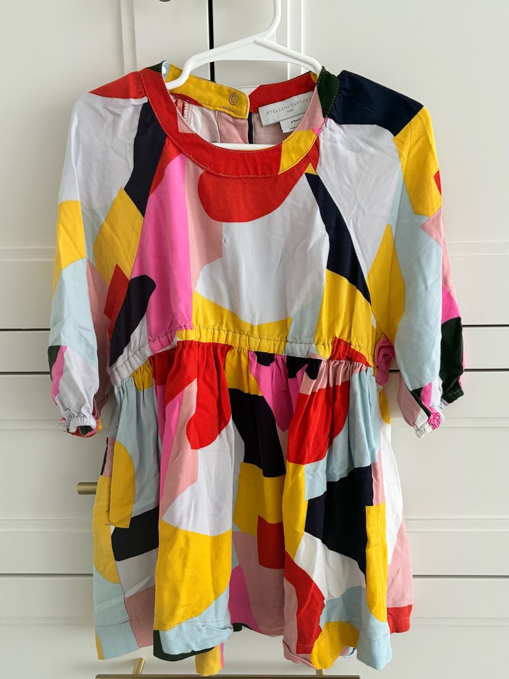 Stella McCartney Kids Multicolor Abstract Patchwork Dress